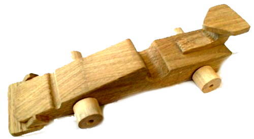 Машина ГОНКА дерев'яна (дуб), в пак. 24*9,5см, Україна