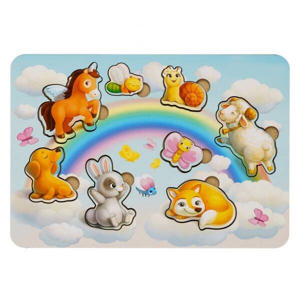 Вкладиш маленький зефірний рамка "Звірі - 2", 23*16см, ТМ UBumblebees, Україна