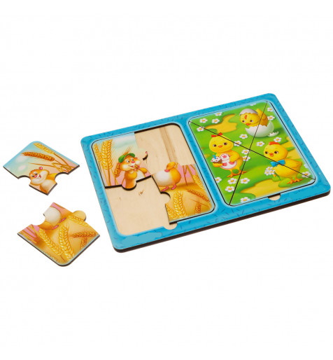 Пазли в рамці "Хом'яки та курчата", 23*16см, ТМ Ань-Янь, Україна.