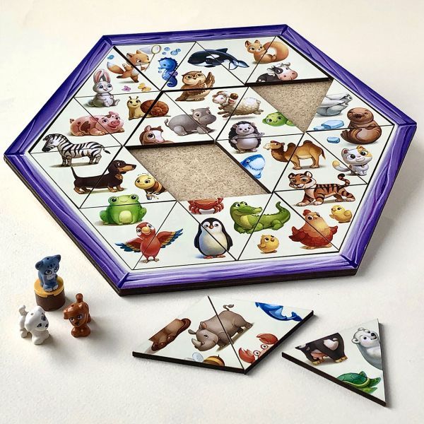 Пазл-головоломка "Тварини", 24см, ТМ UBumblebees, Україна