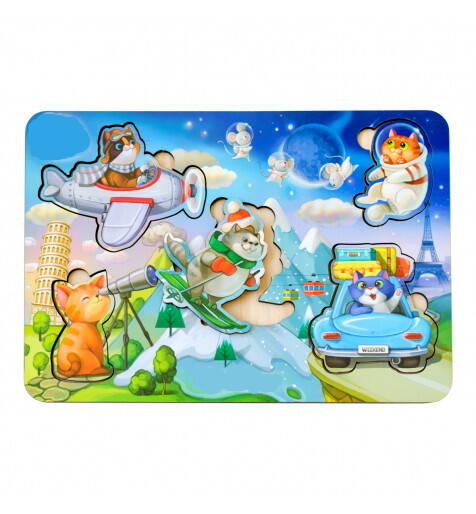 Вкладиш маленький: Котики - 4 (з космонавтом), 23*15,5см, ТМ UBumblebees, Україна