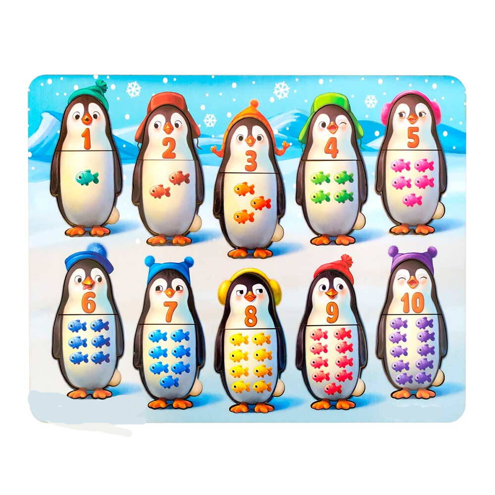 Сортер-вкладиш: "Пінгвінчики - рахунок", 32*22,5см, ТМ Ань-Янь, Україна.