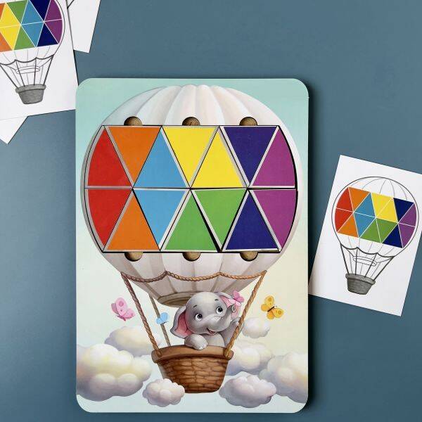 Мозаїка "Слоненя на повітряній кулі", 23*16см, ТМ UBumblebees, Україна
