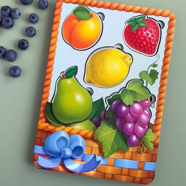 Вкладиші більш-менш "Кошик з фруктами -2", 23*16*1,4см, ТМ UBumblebees, Україна