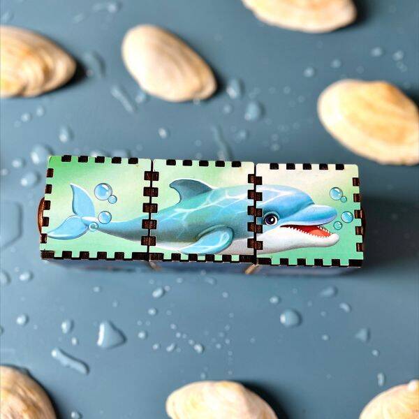 Кубики, що обертаються "Підводний світ", 19*5см, ТМ UBumblebees, Україна