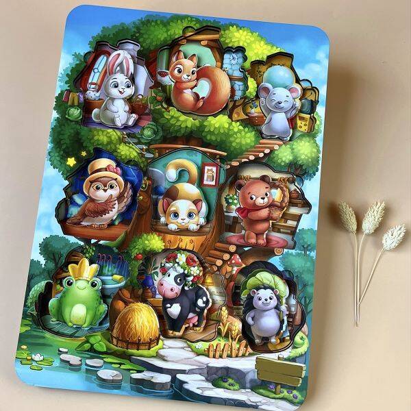 Вкладиш тришаровий "Де чий будиночок на дереві?", 31*23см, ТМ UBumblebees, Україна