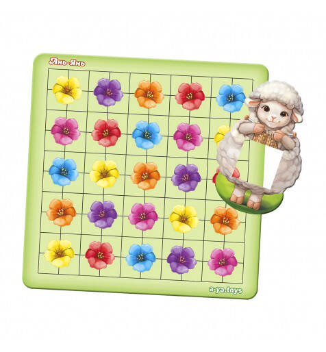 Пазл-сортер "Вівця на галявині", планш. 23*23см, ТМ UBumblebees, Україна