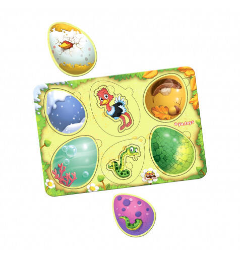 Пазл-сортер "Хто в яйці?" Міні, планш. 23*16см, ТМ UBumblebees, Україна