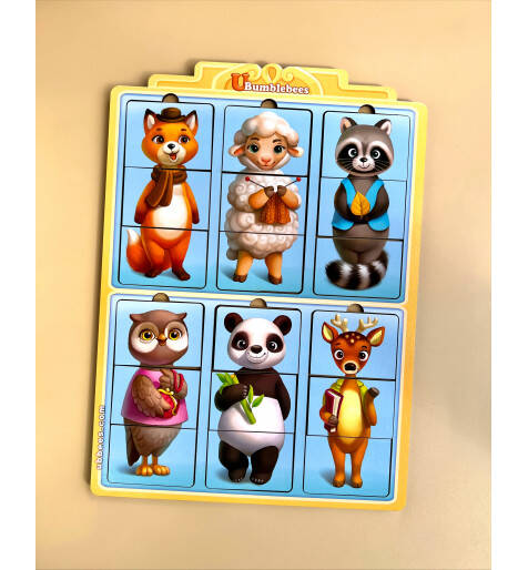 Пазл "Удивительные зверюшки-2", планш. 32*23см, ТМ UBumblebees, Україна