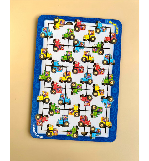 Пазл "Колір, рахунок та напрямки: трактори", планш. 23*16см, ТМ UBumblebees, Україна