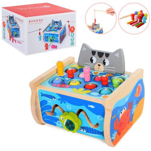 Дерев'яна іграшка Центр розвиваючий риболовля, лабіринт, вудочки, в кор. 16,5*10,5*15см 