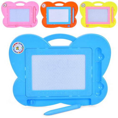 Досточка для малювання 22,5*16см, метелик, ч/б, 3 штампи, мікс кольорів, пак. 25*21*1,5см 