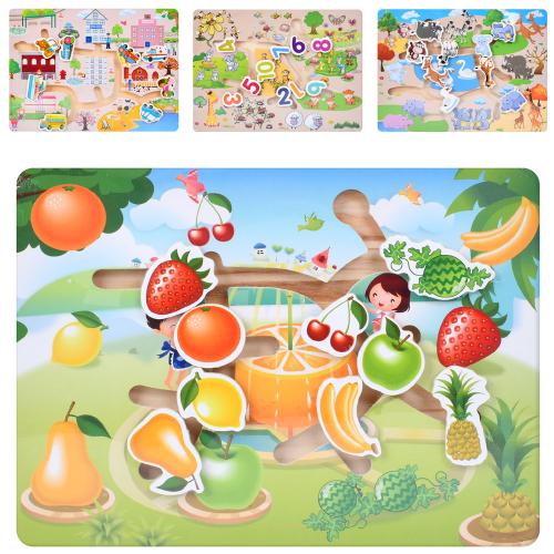 Дерев'яна іграшка Лабіринт, 4 види, 1 вид, пак. 30*22,5*2,5см 