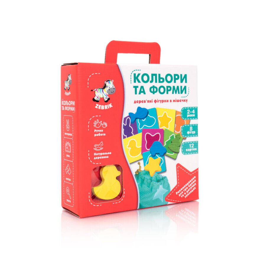 Кольори та форми дерев'яні, у кор. 22*22*6см, ТМ Vladi Toys, Україна