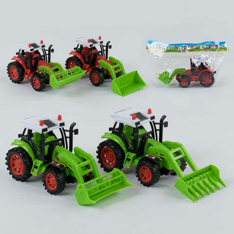 Трактор 2009-65 (240/2) 4 види, інерція, в пакеті, ВИДАЄТЬСЯ ТІЛЬКИ МІКС ВИДІВ