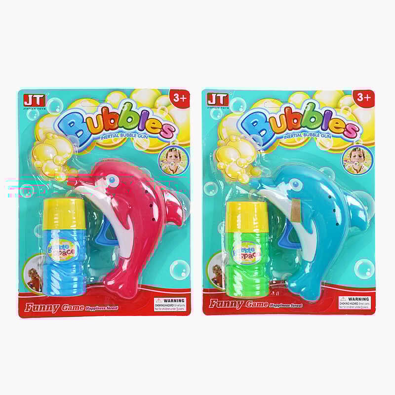 Пістолет з мильними бульбашками JT 6080 (180) "Дельфін", 2 кольори, на листі