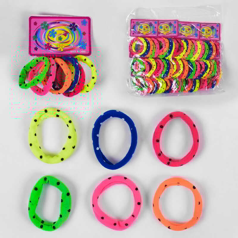 Резинки для волосся З 34249 (200) 72 штуки в упаковці, ЦІНА ЗА УПАКОВКУ