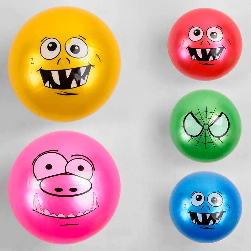 М'яч гумовий С 37845 (300) 5 кольорів, розмір 9", вага 70 грамів, ВИДАЄТЬСЯ ТІЛЬКИ МІКС ВИДІВ