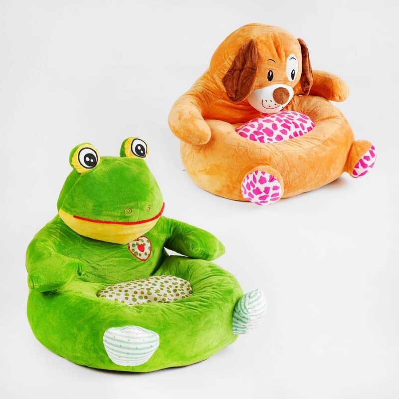 М'яке крісло C 44355 (12) 2 види, Жаба, Цуценя, висота 48см