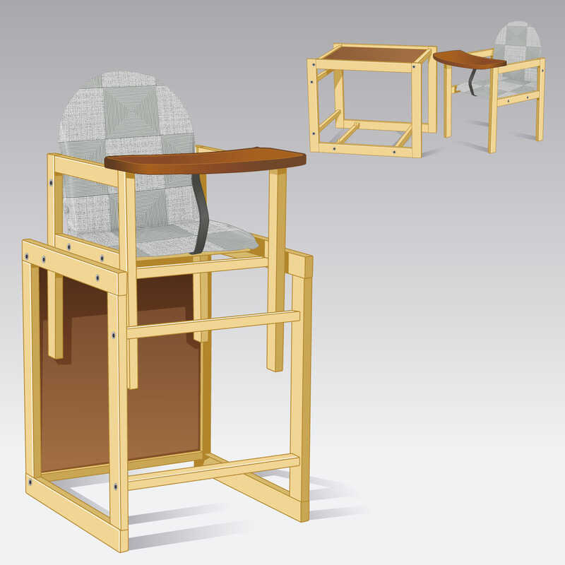 гр Стільчик великий №1214 "Клітка зелена" (1) ТМ "Мася"