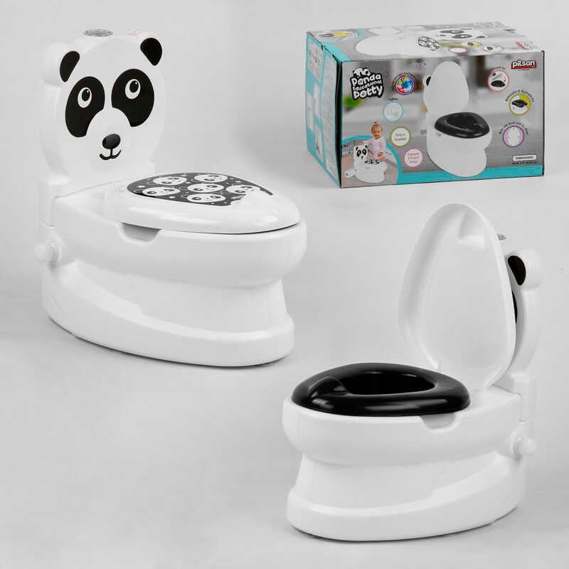 Горщик 07-561 Pilsan (4) "Панда", спинка, знімний горщик, тримач для паперу, звуки води, підсвічування кнопки, в коробці