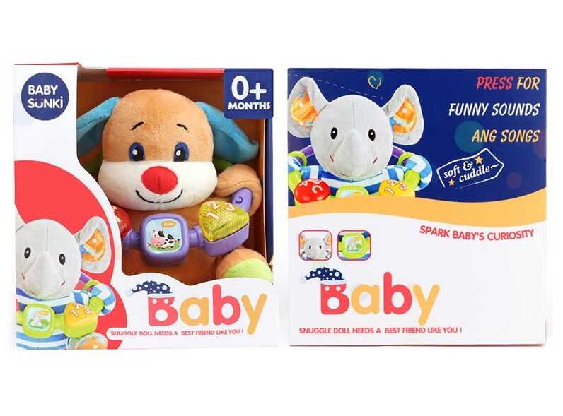 Мягкая музыкальная игрушка 811-3 / 811-4 (36) 2 вида, свет, звук, в коробке