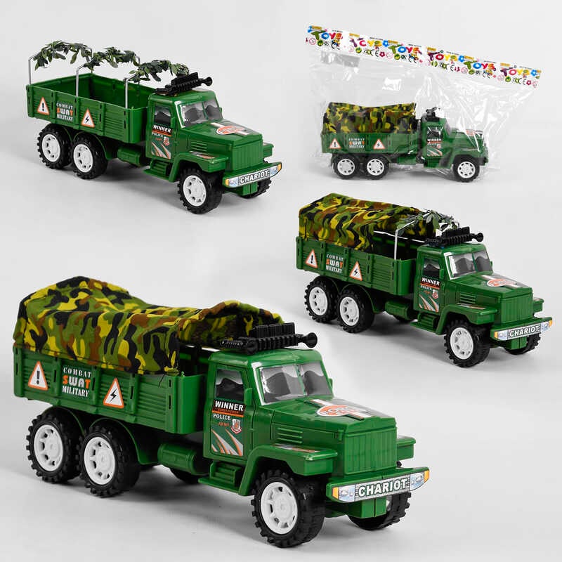 Машинка G 68/69/70 (120/2) "Військовий фургон", 3 види, інерція, знімні металеві та текстильні елементи, 1шт в пакеті