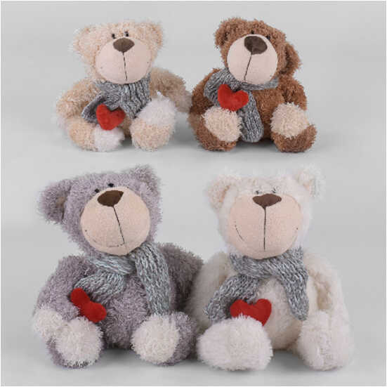 М'яка іграшка К 17977 (100) "Ведмедик", 4 види, 33 см, ВИДАЄТЬСЯ ТІЛЬКИ МІКС ВИДІВ