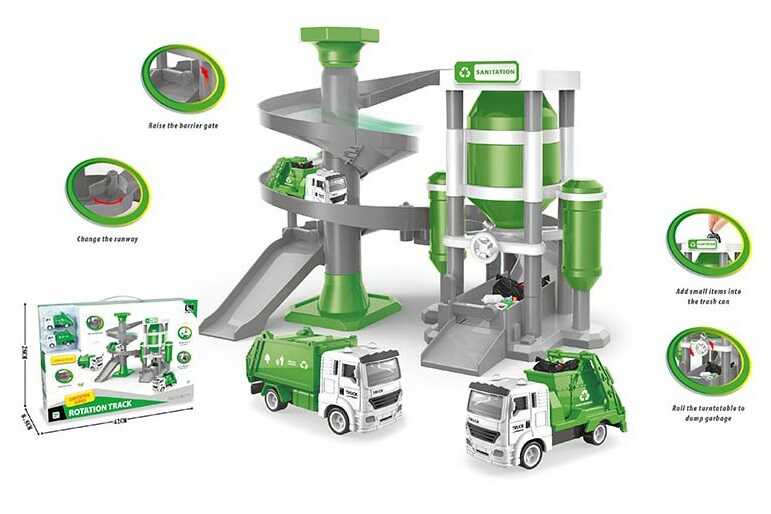 Трек СМ 559-88 (18/2) Комунальні служби, світло, звук, 2 машинки, в коробці