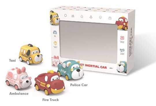 Набір машин MD 2125 (30) 4 штуки, інерція, в коробці