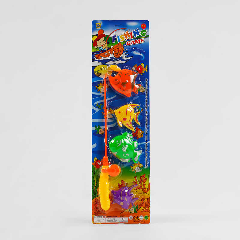 Риболовля 555-6 A (144/2) вудка на магніті, 4 рибки, на листі