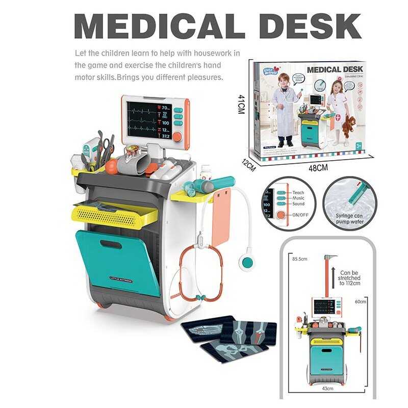 Набір лікаря YY 6024 (10) звук, підсвічування, приладдя на батарейках, в коробці