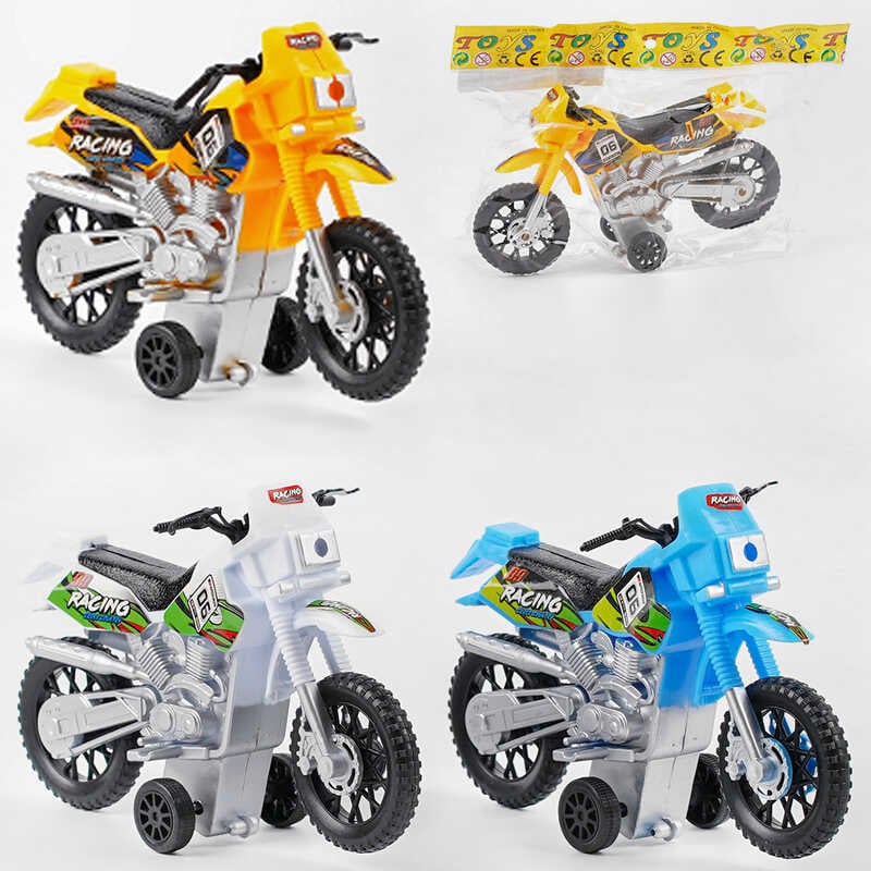 Мотоцикл 669-10 (360/2) 3 види, інерція, 17 см, в пакеті