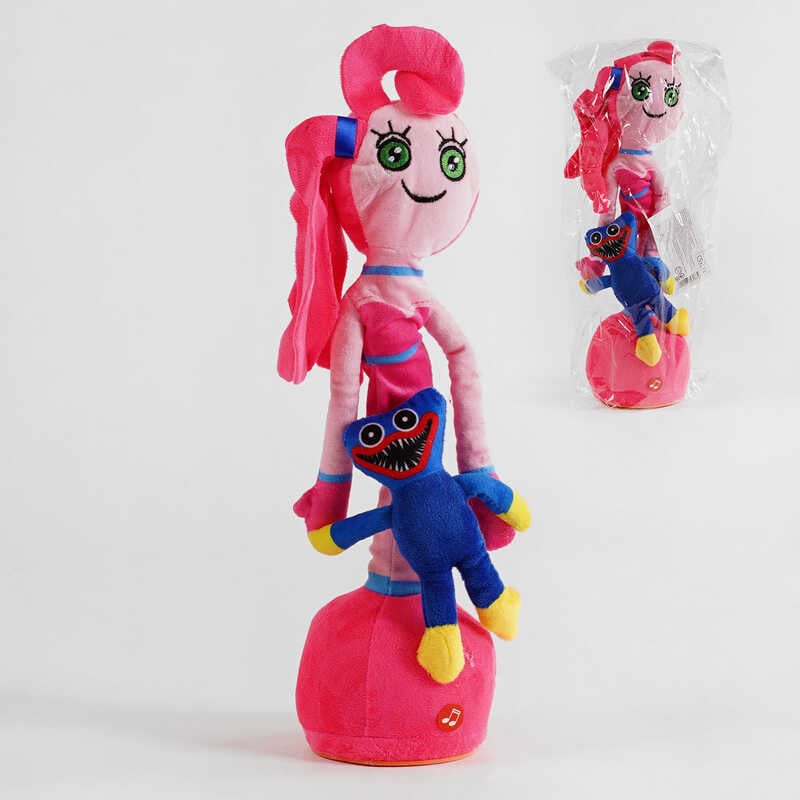 М`яка іграшка С 53133 (100) "Сім`я монстрик", звук, світло, функція запису голосу, танцює, h-33 см, в пакеті