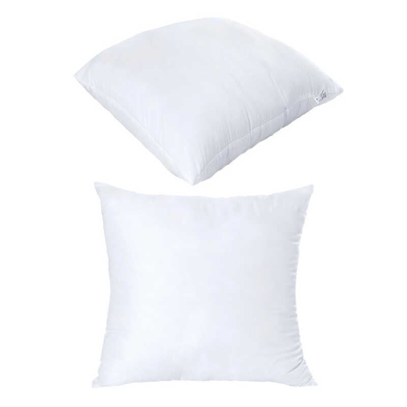 гр Подушка "White" 40200212 мікрофібра, силіконізоване волокно, блискавка,  70*70см, біла (1) "Homefort"