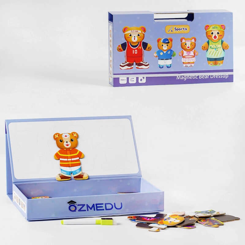 Дерев’яна іграшка Пазли магнітні C 52514 (30), в коробці