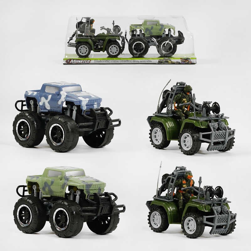 Джип 9025 А-24 (72/2) 2 види, військова техніка, солдат, інерція, у слюді