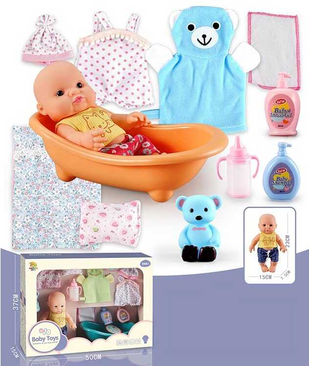 Пупс BLS-W 19 (12/2) ванночка, одяг, аксесуари, у коробці
