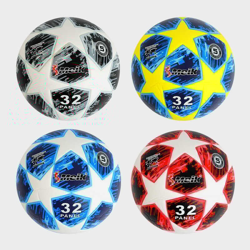 М`яч футбольний C 55989 (30) 4 види, вага 420 грамів, матеріал PU, балон гумовий, клеєний, (поставляється накачаним на 80)