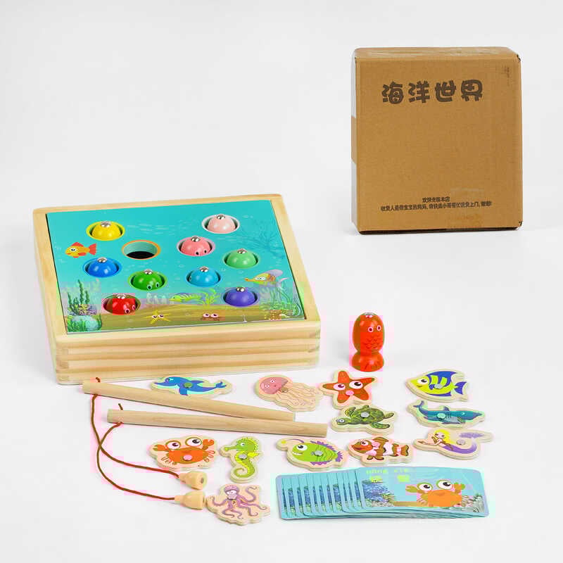 Риболовля C 57597 (40) магнітна гра, 2 види риб, ігрові картки, у коробці