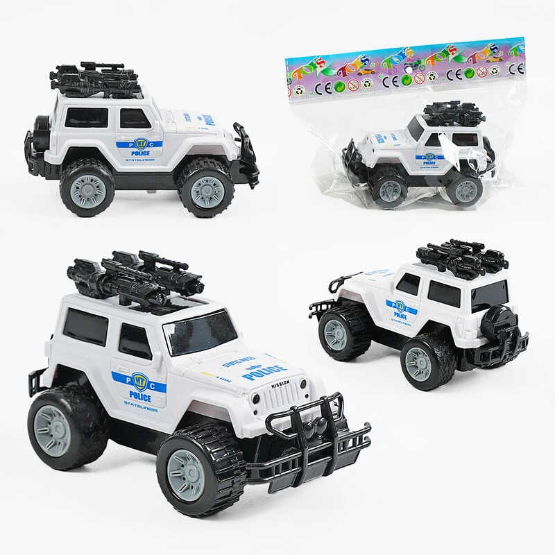 Джип 7722 (200/2) поліція, інерційний механізм, звук, підсвічування, у пакеті
