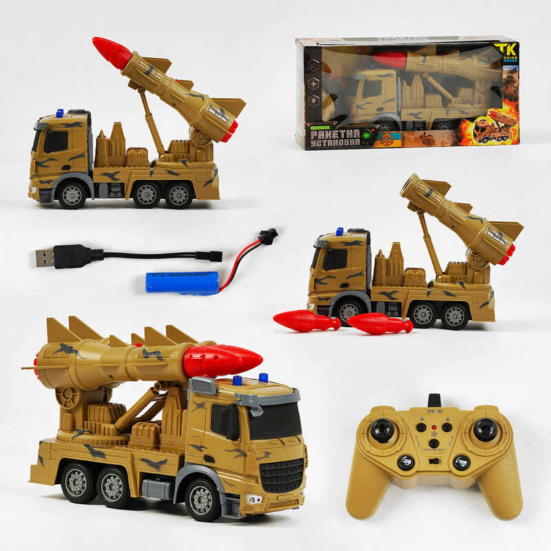 Машина на радіокеруванні TK - 266-50 (24/2) "TK Group", військова техніка, звук, стріляння, акум. 3,7 V, пульт 2,4 GHz, у коробці