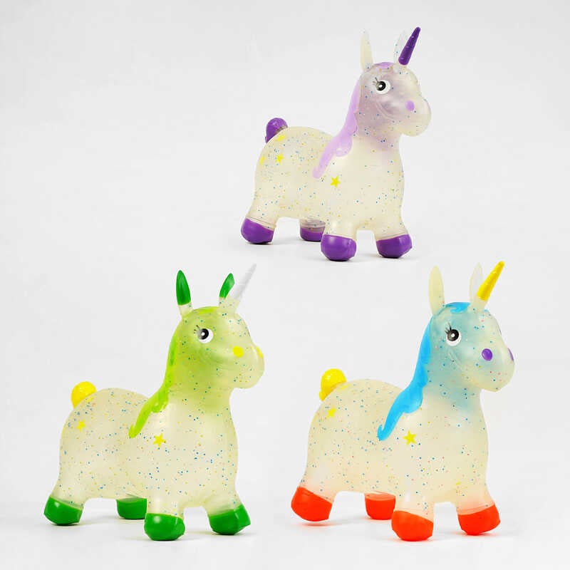 Стрибун гумовий С 59402 (30) 3 види, "Єдиноріг", вага 1300 грамів, у пакеті, ВИДАЄТЬСЯ ТІЛЬКИ МІКС ВИДІВ