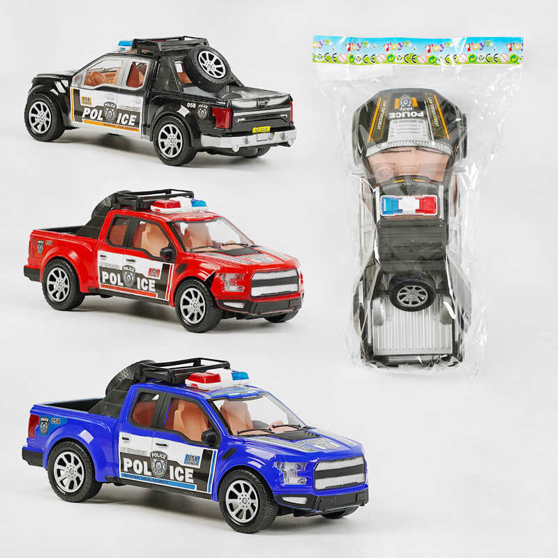 Машинка 9338 (72/2) 3 кольори, поліція, інерція, у пакеті, ВИДАЄТЬСЯ ТІЛЬКИ МІКС ВИДІВ