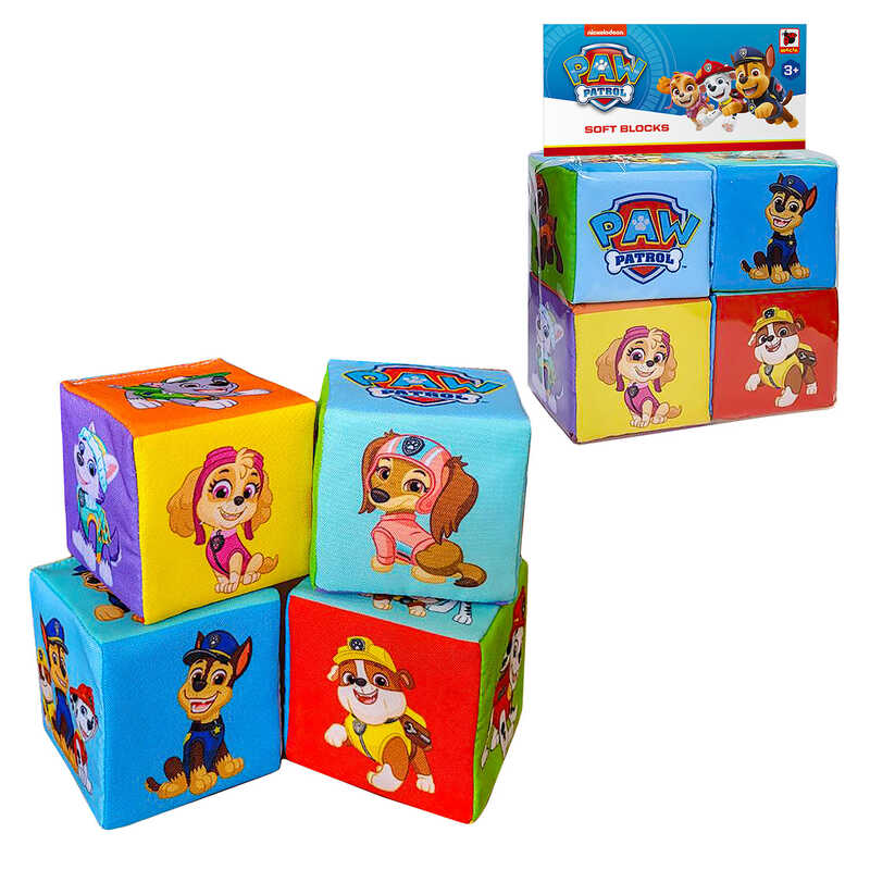 гр Набір кубиків MC 090501-09 "Щенячий патруль. Команда" 4 шт. (30) "Масік", в пакеті