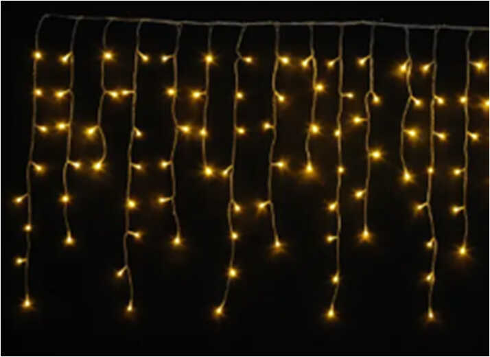 Гірлянда C 61484 (100) штора, 200 лампочок, 6х0,75 м, на USB, біле світло, 8 режимів, у коробці