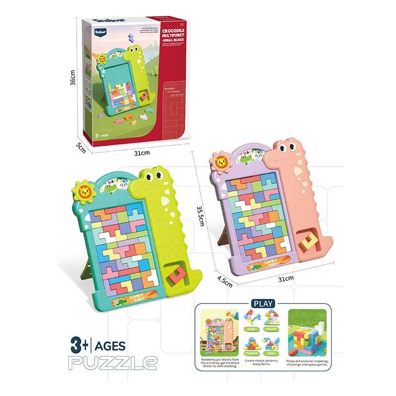 Тетрис ручний 99-1 (24) 2 кольори, “Крокодил”, в коробці