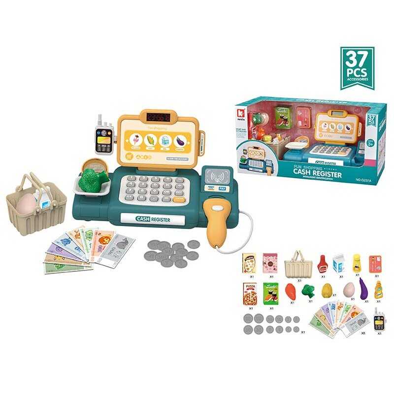 Касовий апарат G 237 A Штрих - 1011 (20) ЗЕЛЕНИЙ, звук, калькулятор, сканер, ваги, кошик, продукти, гроші, оплата карткою, в коробці