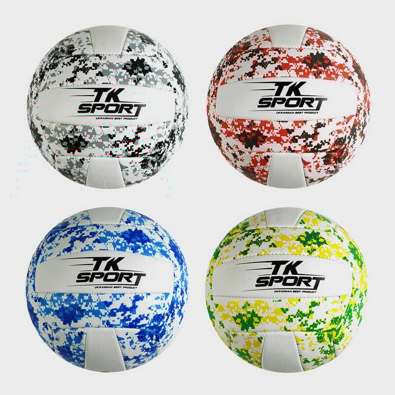 М'яч волейбольний C 62440 (100) "TK Sport", 4 види, 280-300 грамів, матеріал м'який PVC, ВИДАЄТЬСЯ ТІЛЬКИ МІКС ВИДІВ