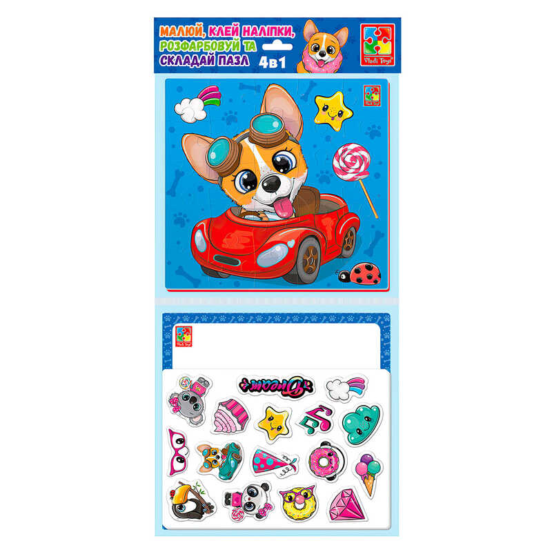 гр Набір для творчості 4 в 1 "Веселі звірятка" (24) VT4210-16 "Vladi Toys"